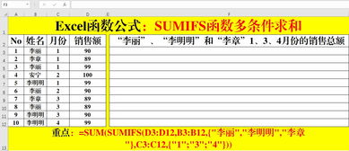 SUMIFS公式该怎么用